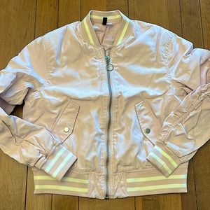 H&M pink bomber jacket size 8